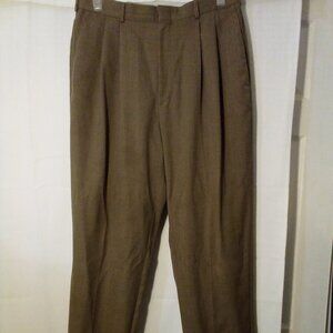 Slates by Dockers Pants Men 34 x 34 Original Fit Pleated Tan